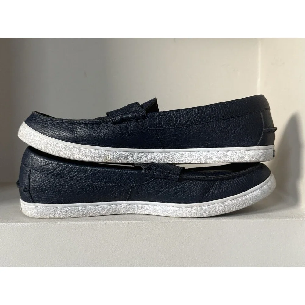 Cole Haan Maine Pinch Navy Loafers with White Trim Size 12 Leather